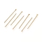 304 Stainless Steel Flat Head Pins, Real 18K Gold Plated, 22 Gauge, 18.5x0.6mm, 22 Gauge, Head: 1.4mm