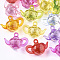 Transparent Acrylic Pendants, Faceted, Pot, Mixed Color, 21.5x32x17.5mm, Hole: 2.5mm, about 157pcs/500g