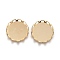 304 Stainless Steel Cabochon Settings, Lace Edge Bezel Cups, Flat Round, Golden, Tray:12mm, 13x3mm