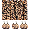 BENECREAT Cork Printed Sheets, Leopard Pattern Printed Fabric for Making Earring, Bag, Phone Cover, Peru, 297x210x0.5mm, 10Sheets