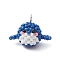 Handmade Glass Seed Beads, Loom Pattern, Dolphin Pendant, Royal Blue, 18x23.5x20mm, Hole: 1.5mm