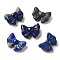 Natural Lapis Lazuli Carved Beads, Bowknot, 13~14x17~18x7~8mm, Hole: 1.4mm