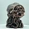 Resin Skull Octopus Figurines Ornaments, Home Decoration, Gray, 105x105x150mm