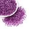 Baking Paint Electroplate Transparent Glass Seed Beads, Rondelle, Purple, 4~4.5x3.5mm, Hole: 1.2~1.6mm, about 4500pcs/pound