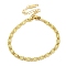 304 Stainless Steel Lumachina Chain Bracelets for Women, Real 18K Gold Plated, 6-3/4 inch(17cm)