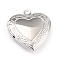 Non-Tarnish 316 Stainless Steel Locket Pendants, Photo Frame Charms for Necklaces, Manual Polishing, Heart, Stainless Steel Color, 22.5x19.5x5mm, Hole: 1.6mm, Inner Diameter: 11.5x13.5mm