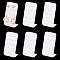 PandaHall Elite 8Pcs 20-Hole Acrylic Earring Display Stands, Rectangle, White, 6x4.2x11cm, Hole: 1.5mm