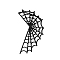 Alloy Cuff Earrings, Spider Web, Black, 84mm