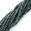 Electroplate Glass Beads Strands EGLA-F149-HP-01-2