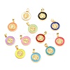 Brass Enamel Pendants KK-P209-02G-RS-1