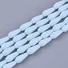 Opaque Solid Color Glass Beads Strands X-GLAA-T009-001I-1