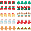 SUNNYCLUE 40Pcs 10 Styles Christmas Theme Opaque Resin Cabochons CRES-SC0002-57-1