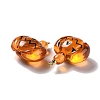 Halloween Pumpkin Transparent Resin Pendants RESI-B010-03B-3