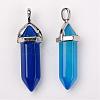 Natural Agate Double Terminated Pointed Pendants G-F295-05G-2