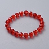 Faceted Glass Beads Stretch Bracelets BJEW-JB05007-M-2