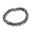 Natural Gemstone Stretch Beaded Bracelets G-A185-01L-2