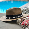 CHGCRAFT 4Pcs 4 Styles Imitation Leather Straw Hat Belt FIND-CA0009-12-6