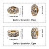CHGCRAFT 20Pcs 4 Styles Rack Plating Alloy Rhinestone European Beads FIND-CA0007-72-2