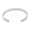 Boy Girl Titanium Steel Open Cuff Bangles for Women BJEW-G708-01C-P-3