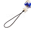 Handmade Evil Eye Lampwork Mobile Straps HJEW-JM00690-3