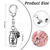 Pet Urn Key Chain Paw Print Urn Pendant Necklace Pet Cremation Jewelry Stainless Steel Paw Print Keychain Pet Keepsake Cat & Dog Urn with Storage Bag JX365A-2