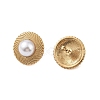 Ion Plating(IP) 304 Stainless Steel with ABS Imitation Pearl Stud Earrings for Women EJEW-N055-06G-2