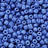 6/0 Opaque Colours Round Glass Seed Beads X-SEED-A010-4mm-43B-2