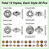 SUNNYCLUE 240Pcs 12 Styles Tibetan Style Alloy Spacer Beads TIBEB-SC0001-29-2