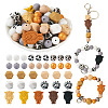 75Pcs 15 Style Silicone Beads SIL-TA0001-34-12