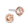 SHEGRACE Rhodium Plated 925 Sterling Silver Four Pronged Ear Studs JE420E-03-1