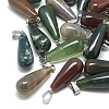 Natural Indian Agate Pendants G-T081-05-1
