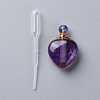 Natural Amethyst Openable Perfume Bottle Pendants G-K420-05-2