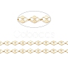 Brass Oval with Flat Round Link Chains CHC-M025-17G-2