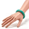 Opaque Chunky Acrylic Curved Tube Beads Stretch Bracelet for Girl Women BJEW-JB07313-5