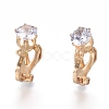 Brass Clip-on Earring Findings KK-L198-011G-1