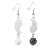 Alloy Enamel Yin Yang Matching Asymmetrical Earrings EJEW-JE04894-02-2