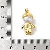 Rack Plating Brass Micro Pave CLear Cubic Zirconia Pendants KK-C053-02B-G-3