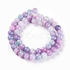 Crackle Glass Beads Strands CCG-L002-B-24-3