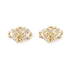 Brass Micro Pave Clear Cubic Zirconia Charms KK-L212-20G-1