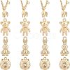 SUPERFINDINGS 16Ppcs 4 Style Rack Plating Brass Pendants KK-FH0003-92-1