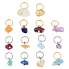 SUPERFINDINGS 12 Sets 2 Colors  Natural Mixed Stone Charms G-FH0001-87-1