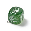 Transparent Resin Finger Guessing Game Dice Rock Pendants RESI-G064-01B-2