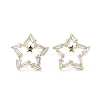 Star Cubic Zirconia Stud Earrings EJEW-G371-05G-1