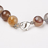 Natural Dyed Agate Beads Necklaces NJEW-F139-8mm-15-3