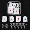DIY Poker Playing Card Pendant Dangle Earrings Making Kit DIY-YW0004-60-1