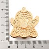 Alloy with Glass Rhinestone Pendants FIND-B033-01G-G-3