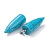 Synthetic Turquoise Pendants G-D040-01P-A04-3