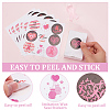 Round Dot Breast Cancer Awareness Pink Ribbon Stickers DIY-WH0409-31-4