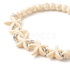 Synthetic Turquoise Starfish Stretch Bracelet BJEW-JB07702-04-4