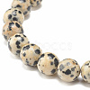 Natural Wood & Stone Round Beaded Stretch Bracelet BJEW-JB07817-6